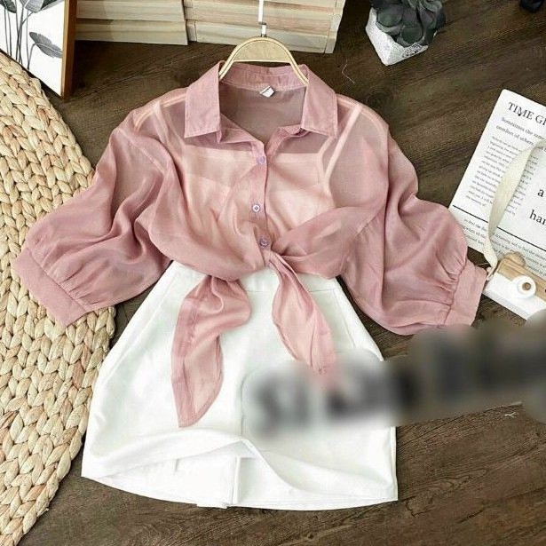 Áo sơ mi vôn CE tay lỡ vải đẹp mát có đủ màu