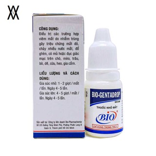 Thuốc thú y Nhỏ mắt Bio gentadrop viêm mắt chó mèo