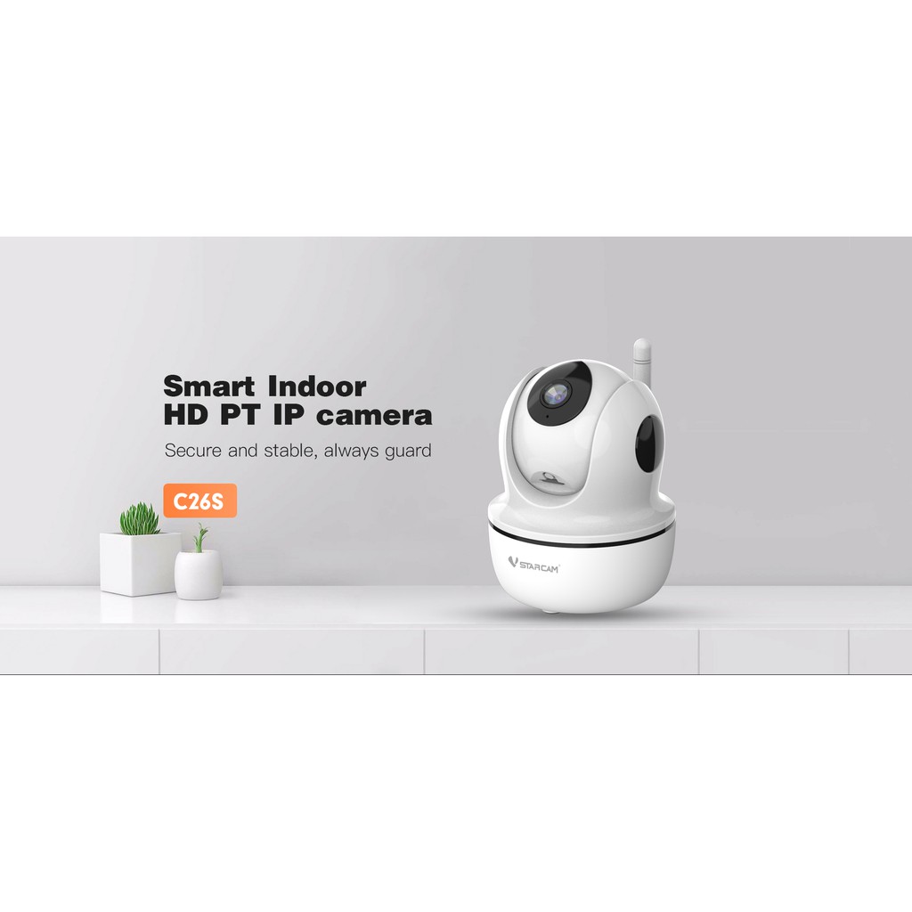 Camera IP Wifi VStarcam C26S 3.0MP (2048 x 1536) - FULL HD mẫu mới 2021 (BẢO HÀNH 2 NĂM) + TẶNG KÈM THẺ NHỚ SANDISK 64GB