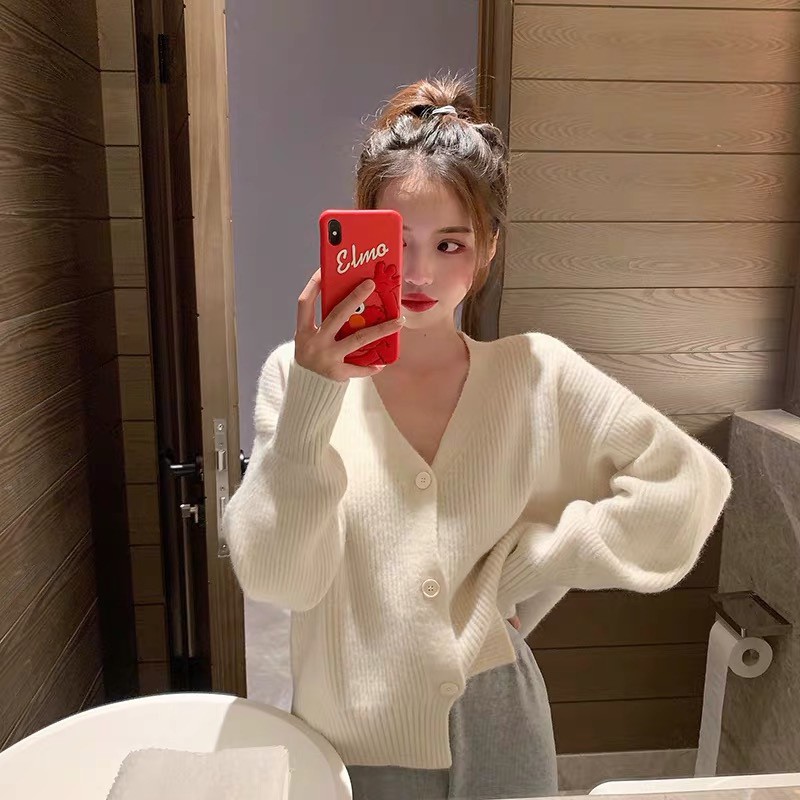 Long sleeve V-neck knitted top | BigBuy360 - bigbuy360.vn