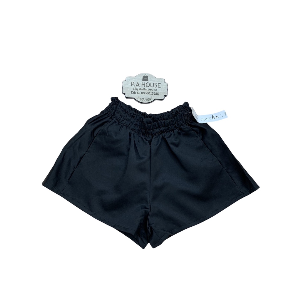 Quần Short Phồng Lưng Thun, Cạp Cao Có Túi Cao Cấp