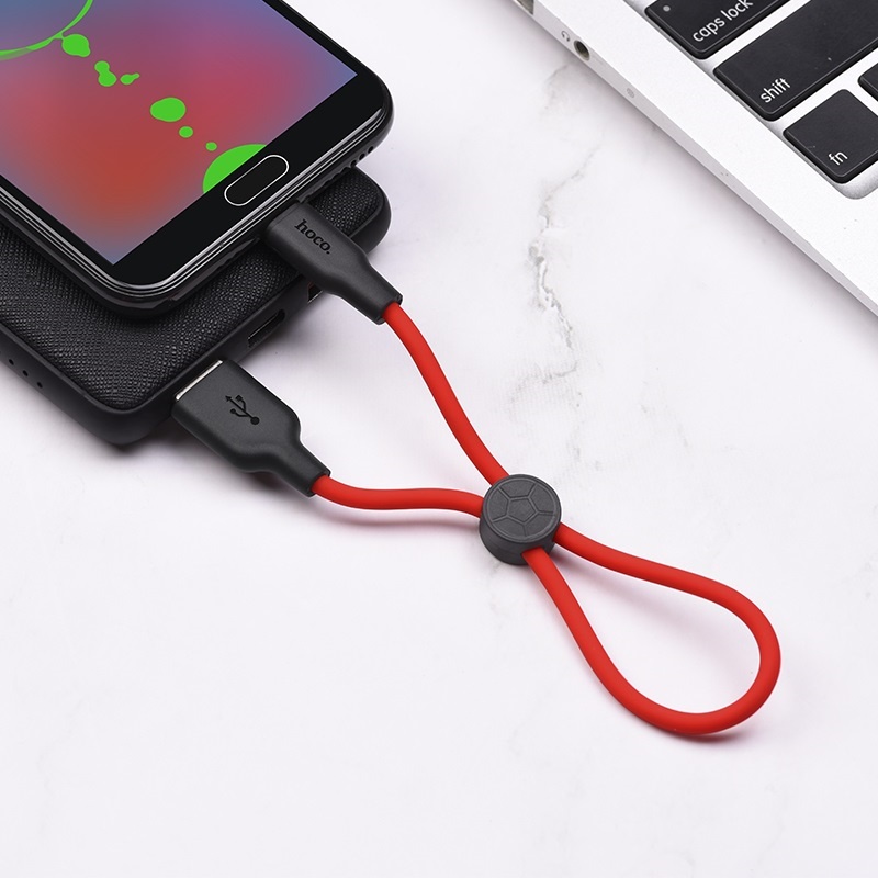 Cáp sạc ngắn 25cm, X21 dây silicon dòng sạc 2.4A