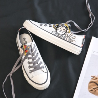 Giày thể thao dáng classic hoạ tiết hoạt hình ngộ ngĩnh fullbox màu trắng