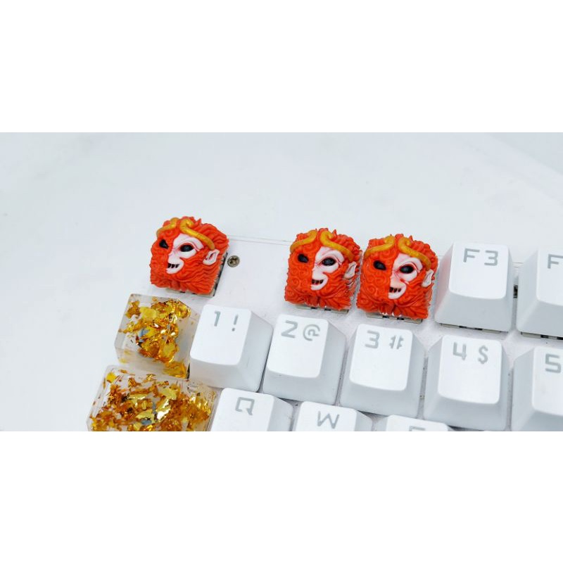 Keycap resin Wukong(Ngộ Không) clone tone cam trang trí bàn phím cơ gaming