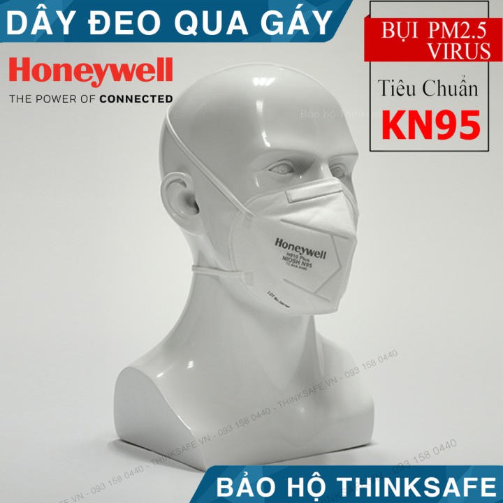 Khẩu trang KN95 Honeywell Thinksafe, dùng vải kháng khuẩn 3d, đạt tiêu chuẩn KN95 chống bụi, phòng địch - H910