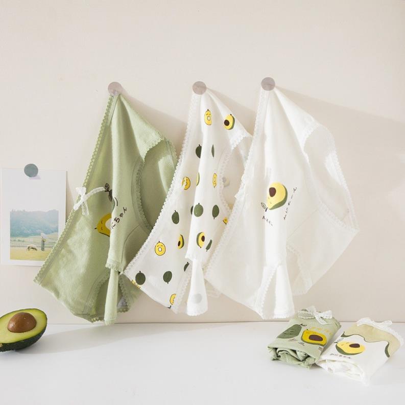 [Giá sỉ] QUẦN LÓT COTTON HỌA TIẾT TRÁI BƠ DỄ THƯƠNG