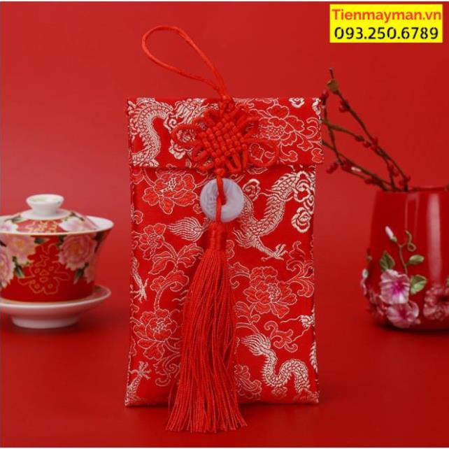 Bao Lì Xì Vải Gấm Nhiều Hoa Văn Cao Cấp Cưới Hỏi, Nạp Tài,Ngày Tết