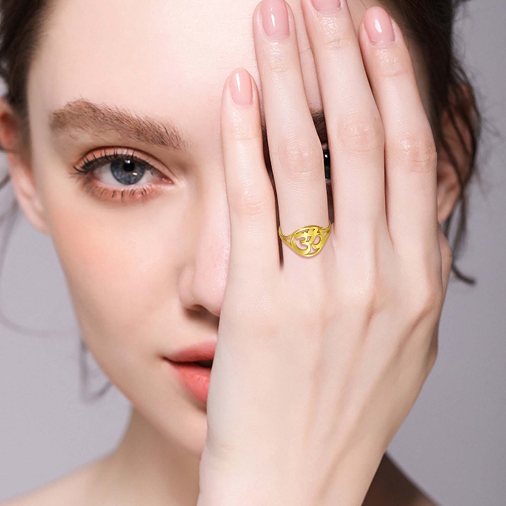 Vnox Nhẫn Biểu Tượng Yoga Độc Đáo Size 7-9