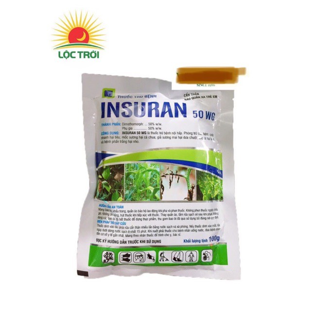 Thuốc trừ bệnh Insuran 50WG Lộc Trời 100gr