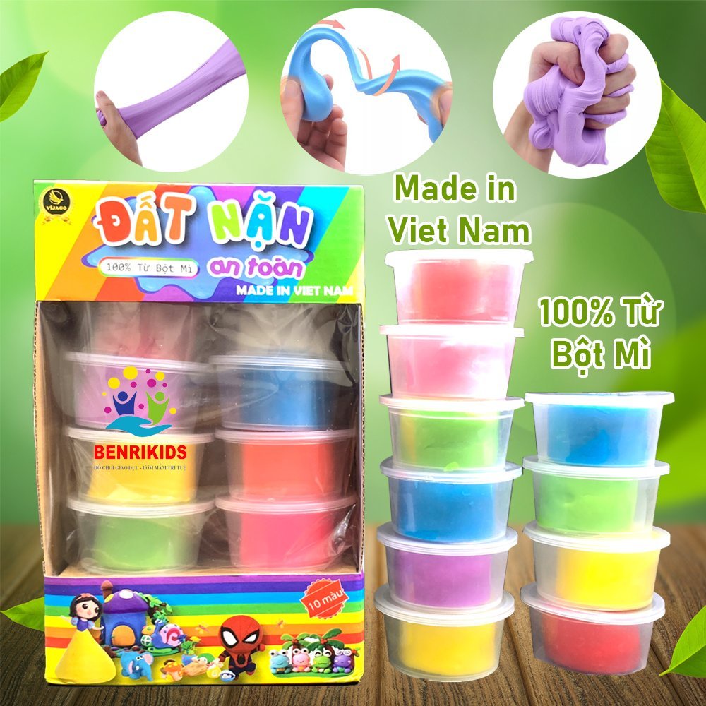 Đất Sét, Đất Nặn Tự Khô Nhiều Màu - Không Chất Bảo Quản