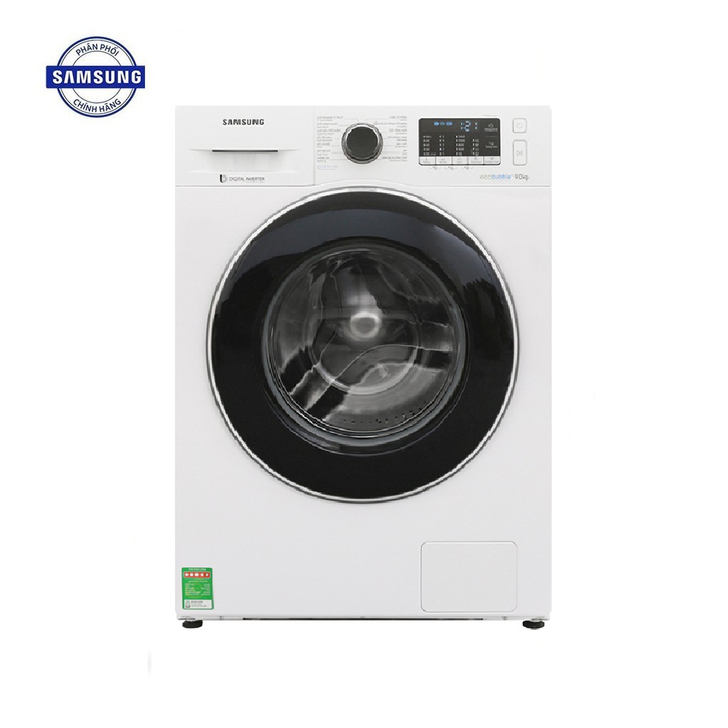 Máy giặt Samsung Inverter 9 kg WW90J54E0BW/SV, Giặt nước nóng Khóa trẻ em Giặt hơi nước, Vệ sinh lồng giặt