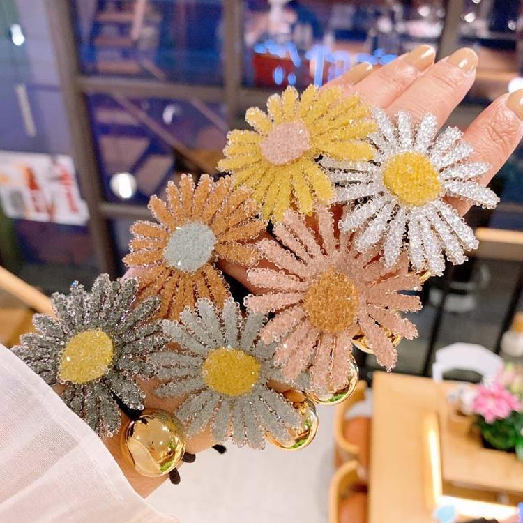 Dây Buộc Tóc Cao Su Họa Tiết Hoa Phong Cách Nhật Hàn Thời Trang Cho Nữ