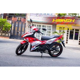 Decal Tem Trùm Xe Exciter 150 Mẫu Ducati đỏ trắng