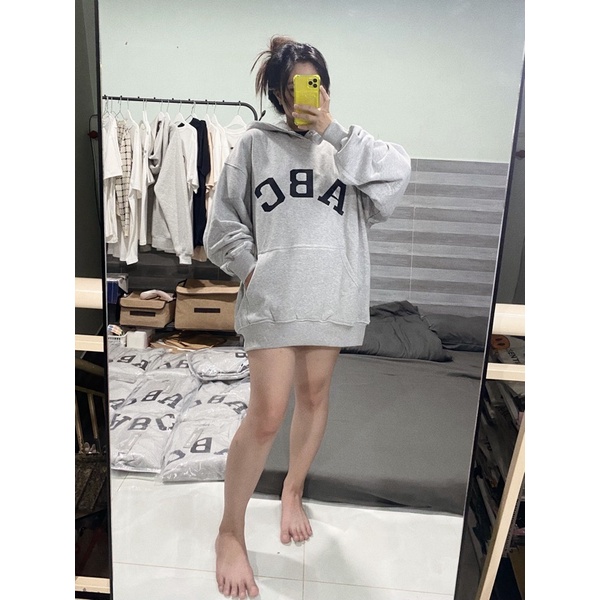 Áo khoác HOODIE Nỉ bông ABC form rộng