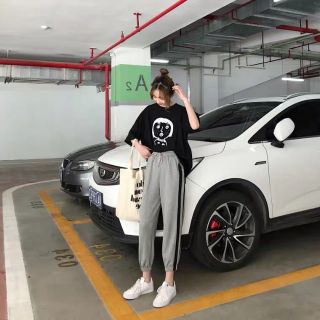 Quần baggy vải