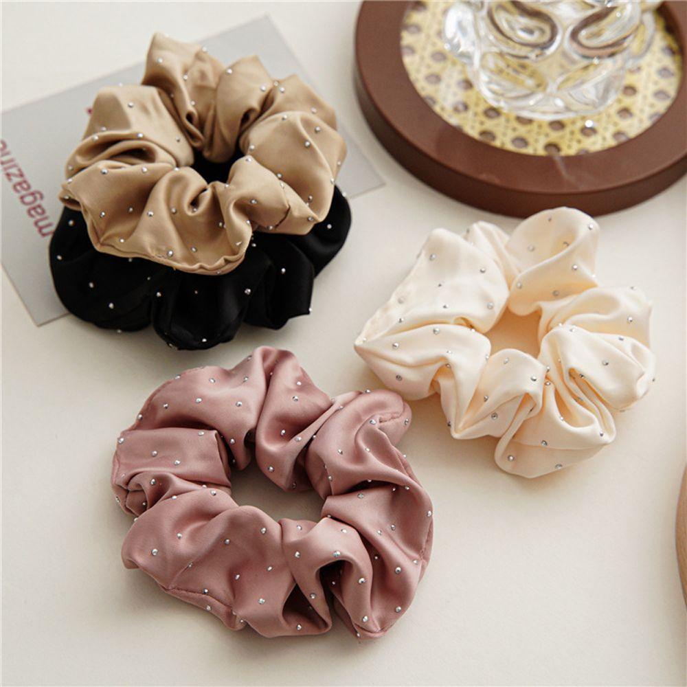 Dây Buộc Tóc Vải Lụa Satin Màu Trơn Sang Trọng Cho Nữ|Dây Buộc Tóc Xinh Xắn Dành Cho Nữ