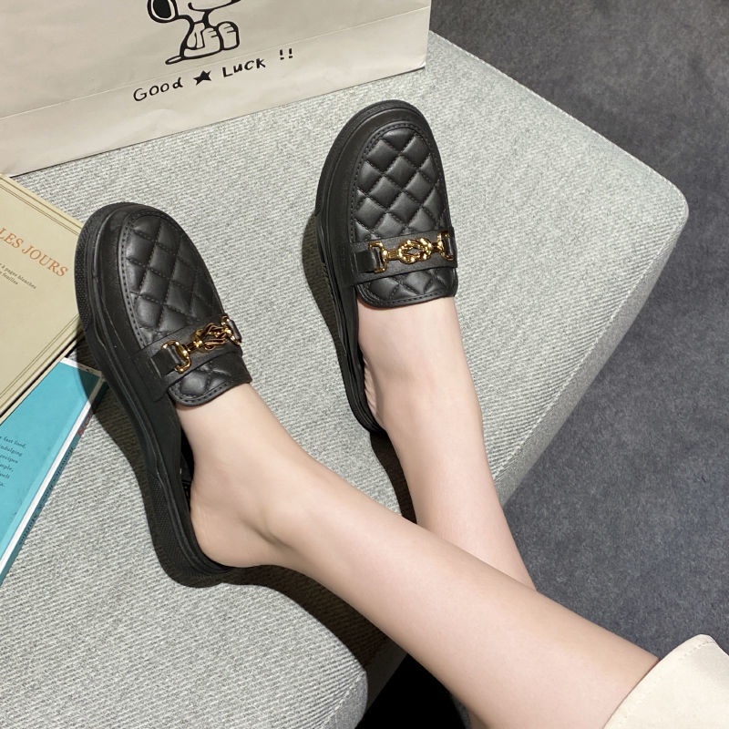 Dép Bít Mũi Đế Bằng Chống Thấm Nước Chống Trượt Thời Trang Xuân Thu Cho Nữ