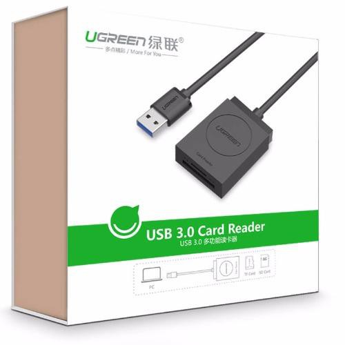 Đầu đọc thẻ USB 3.0 Card Reader Hỗ trợ thẻ TF và SD UGREEN 20250