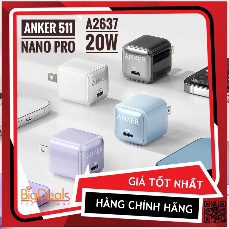 Sạc nhanh Anker 511 Nano Pro 20w - A2637 | BigDeals VN dogiadunggiatot