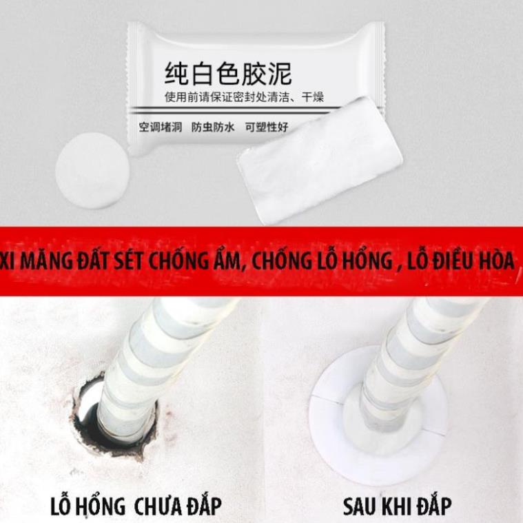 Xi măng trắng chống thấm cách nhiệt - Xi măng dẻo bịt lỗ điều hoà, đường ống nước