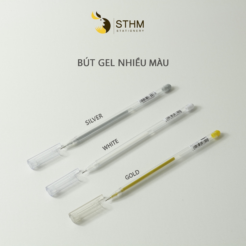 Bút gel nhiều màu - ngòi 0.6 - STHM stationery