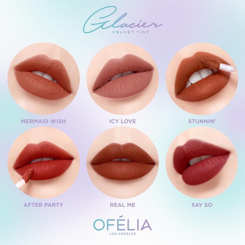 Son OFELIA GLACIER VELVET TINT SWATCHES