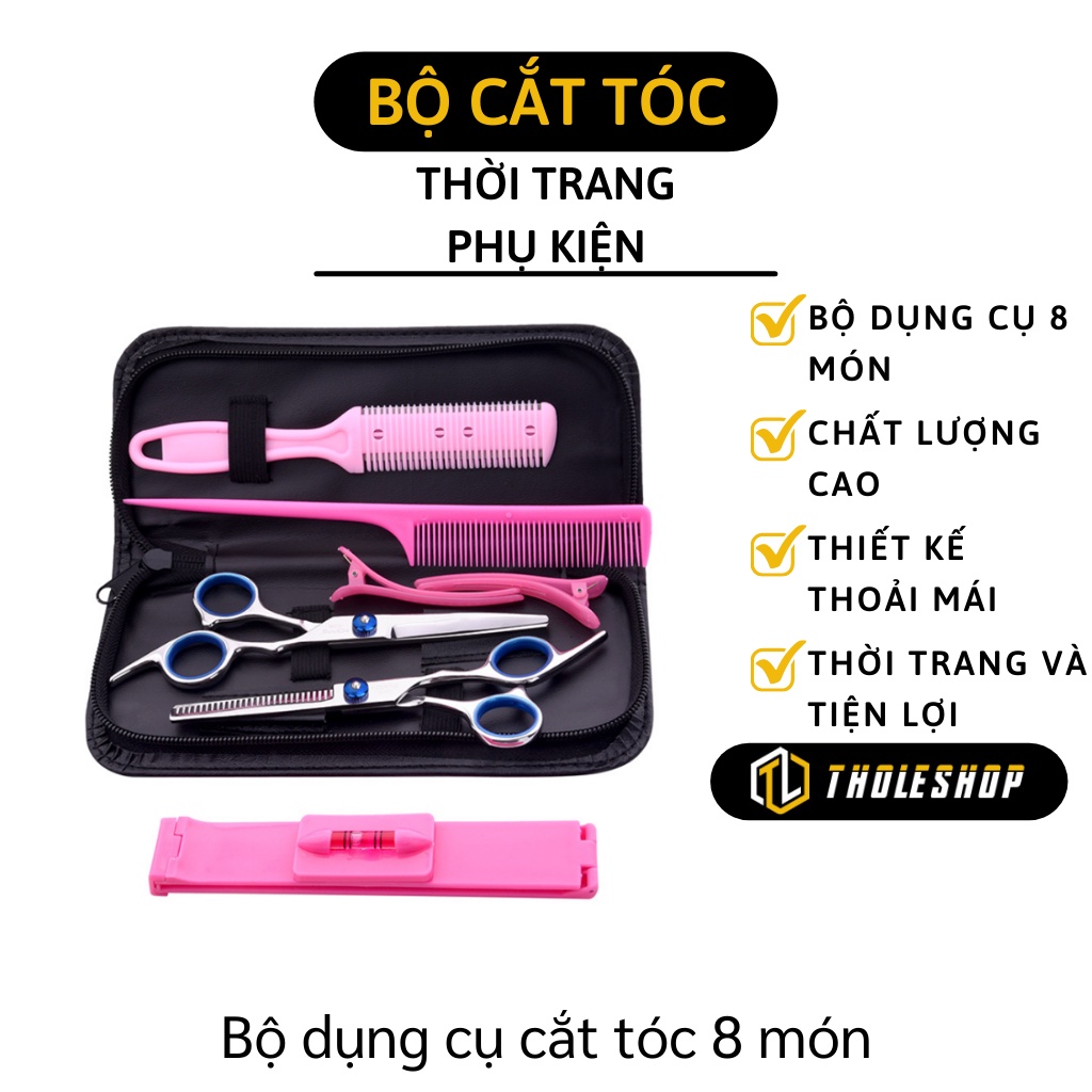 Bộ Kéo Cắt Tóc - Bộ Phụ Kiện 8 Món Cắt Tóc Chuyên Nghiệp Tại Nhà, Chống Gỉ 8283