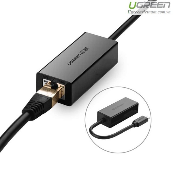 USB 2.0 chuẩn C to Lan 10/100 Mbps Ethernet Adapter 30287 Chính hãng Ugreen