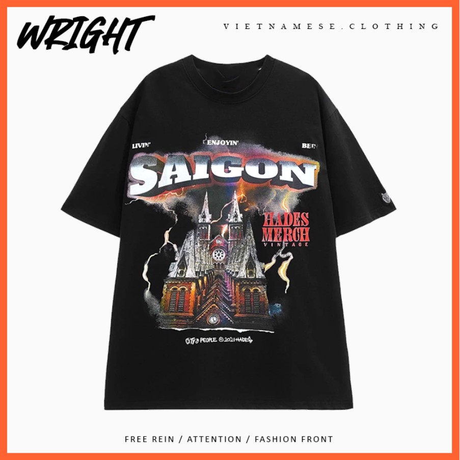 Áo Phông Sài Gòn Áo Thun Nam Cổ Tròn Hades Saigon Spirit Tee Phong Cách Retro | WebRaoVat - webraovat.net.vn