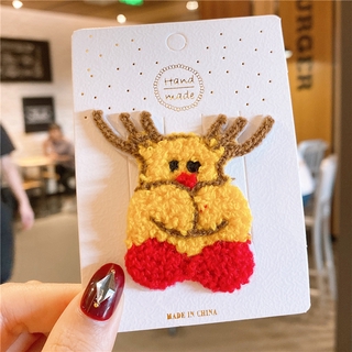 【RYT】Set 2 kẹp tóc len giáng sinh noel cho bé