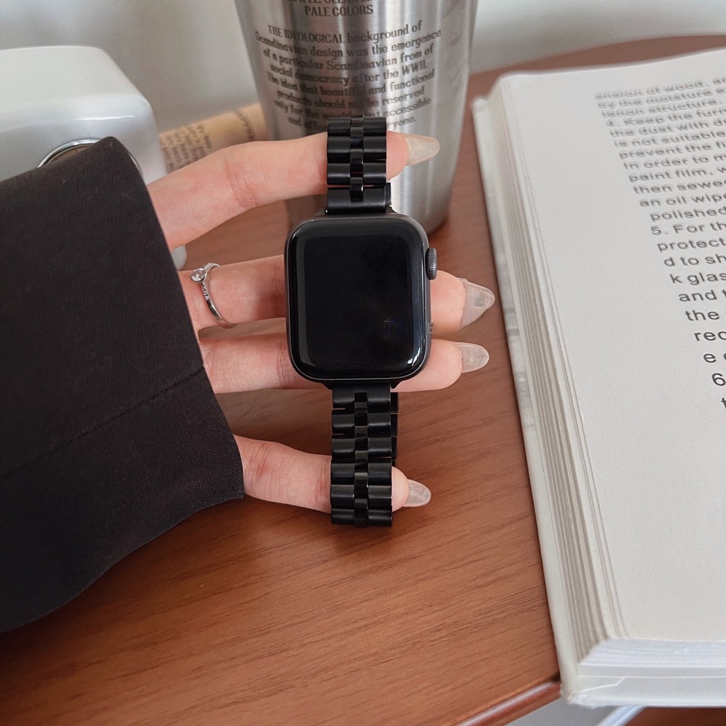 Dây Đeo Bằng Thép Không Gỉ Mỏng Cho iwatch serise 7 6 5 4 SE 3 2 1 45mm 41mm 40mm 44mm 42mm 38mm