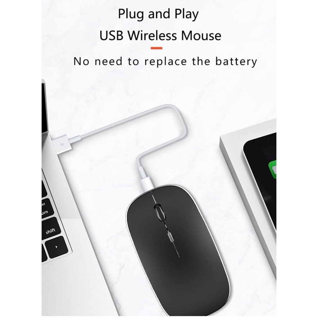 Chuột Bluetooth Wiwu Wimice Dual dành cho Macbook, Máy Tính Bảng, Điện Thoại  - Hàng Chính Hãng - Đen