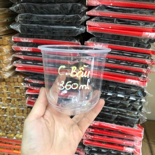 10 chiec cốc đáy bầu 360ml 500ml 700ml + nắp hoặc không nắp