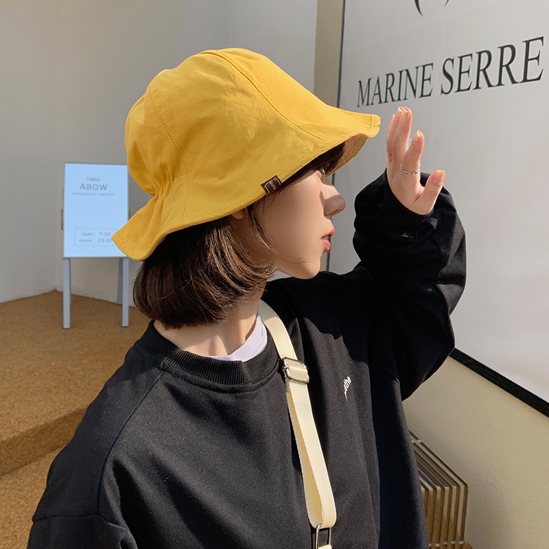 Nón Tai Bèo Chống Nắng Vành Nhỏ Co Giãn Màu Trơn Dễ Thương Phong Cách Nhật Hàn Thời Trang Xuân Hè Cho Nữ