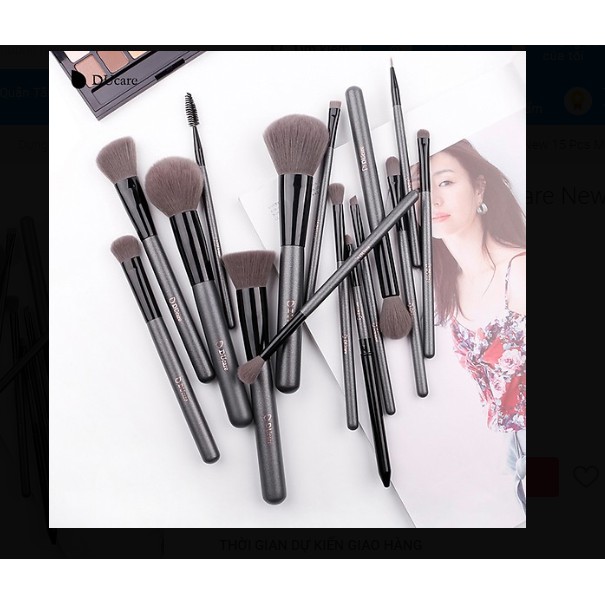 Bộ Cọ Trang Điểm 15 Cây DUcare New 15 Pcs Makeup Brushes Set Professional