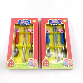 Bộ Dĩa Thìa Đũa heo Papa cho bé