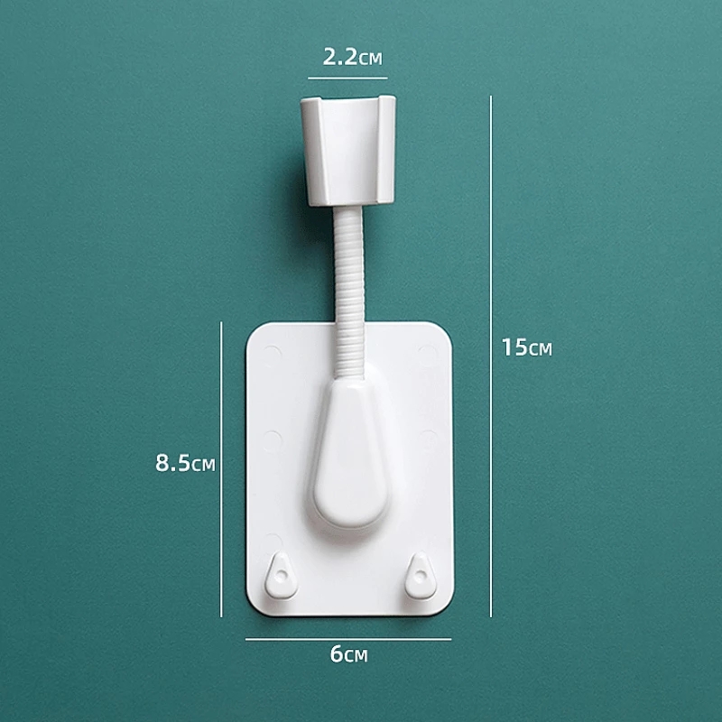 Giá giữ đầu vòi hoa sen điều chỉnh được 360 độ dán tường tự dính với 2 móc treo nhiều màu sắc tùy chọn cho phòng tắm