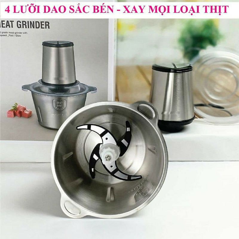 [Miễn Phí SHIP❤] Máy xay thịt cá inox 304 cao cấp, Máy xay thịt đa năng, xay thực phẩm - siêu khỏe