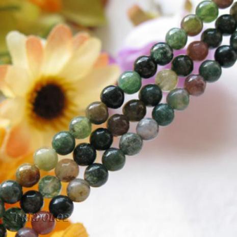 Blood Agate Round Gemstones Loose Beads Strand 4mm / 15.5 Inch