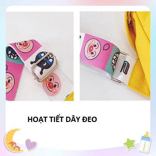 Túi vải đeo chéo cho bé - Kiểu túi đeo chéo hoạt tiết hoạt hình dễ thương
