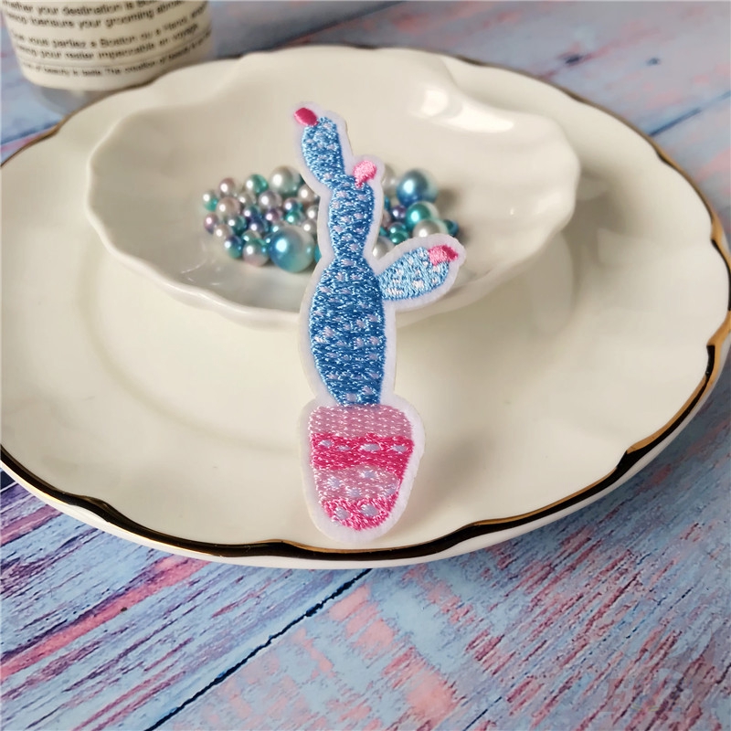 1 Miếng Dán Ủi Quần Áo Hình Quả Dứa / Lông Vũ / Cây Xương Rồng