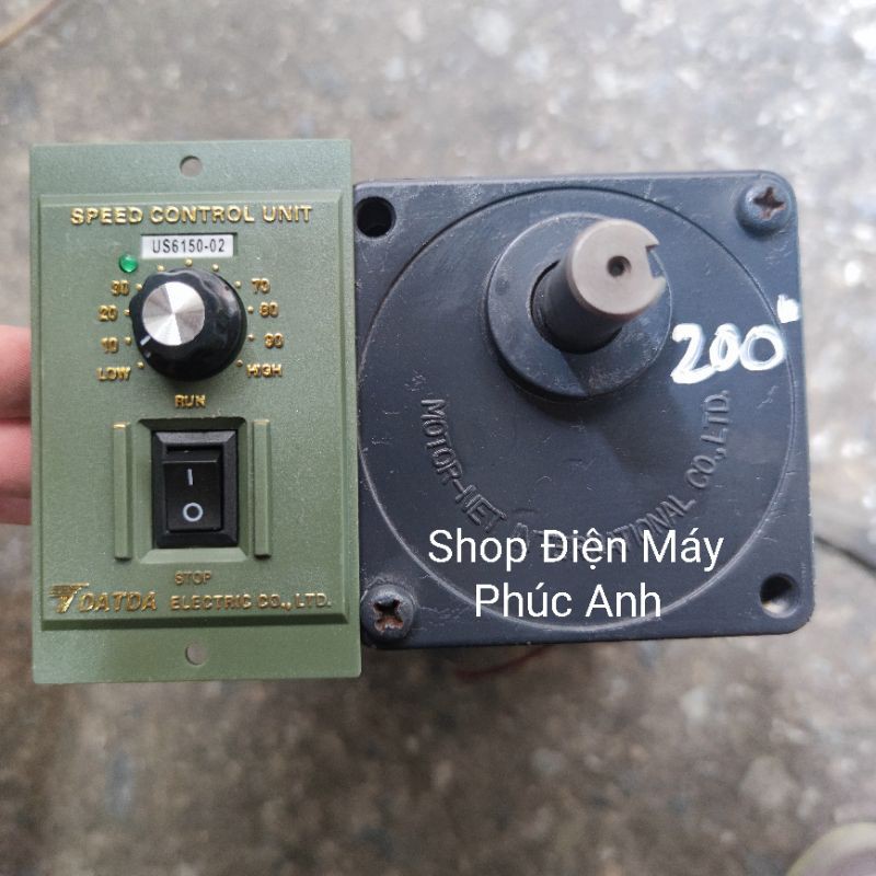 Motor Giảm tốc 200w kèm bộ điều khiển tốc độ