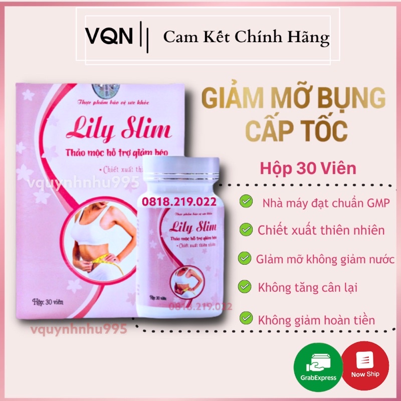 Giảm Cân Lily Slim❤️❤️𝑭𝑹𝑬𝑬𝑺𝑯𝑰𝑷 ❤️❤️ Hỗ Trợ Giảm Cân Nhanh Slim-Thảo Mộc Hỗ Trợ Slim Không Phải Thuốc Giảm Cân