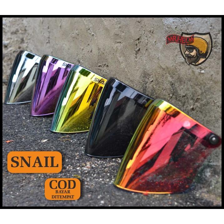 Kính Mũ Bảo Hiểm Bogo Snail Chrome (Kính Bogo | Kính Ốc Sên Phẳng | Tấm Che Bogo)