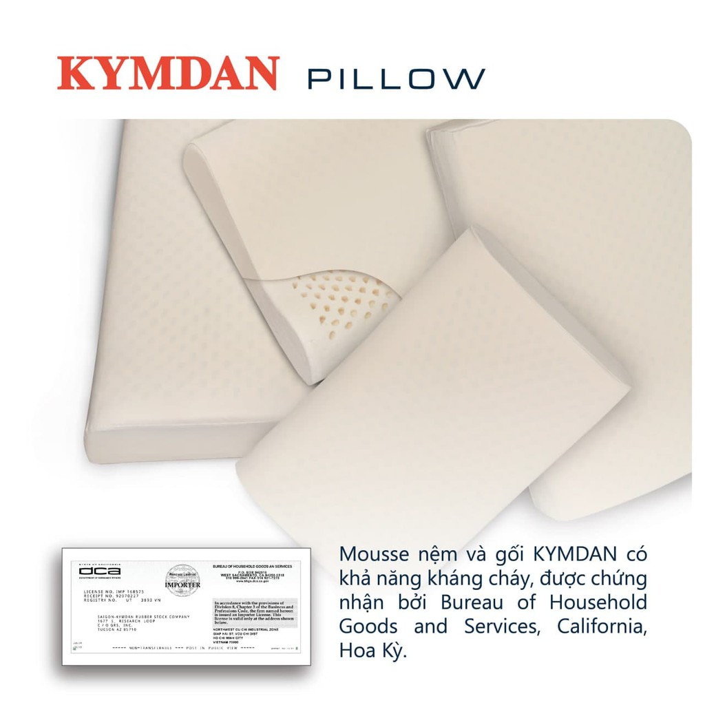 Gối cao su thiên nhiên KYMDAN Pillow IYASHI