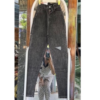 Jeans dài lưng cao co giãn rách bẹ PT