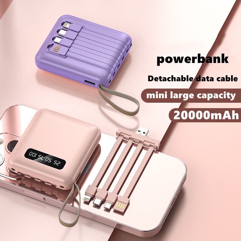 Sạc dự phòng YM493s 20000mAh 3 đầu ra với dây cáp Type-C thích hợp cho ip