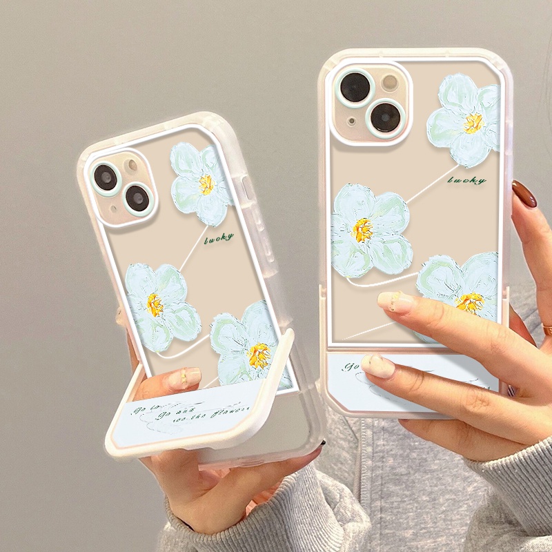 Ốp Điện Thoại Tpu Silicon Mềm Chống Sốc Hình Hoa Màu Trắng Trong Suốt IPhone 11 12 13 Pro MAX XR X XS MAX 6 6S 7 8 Plus