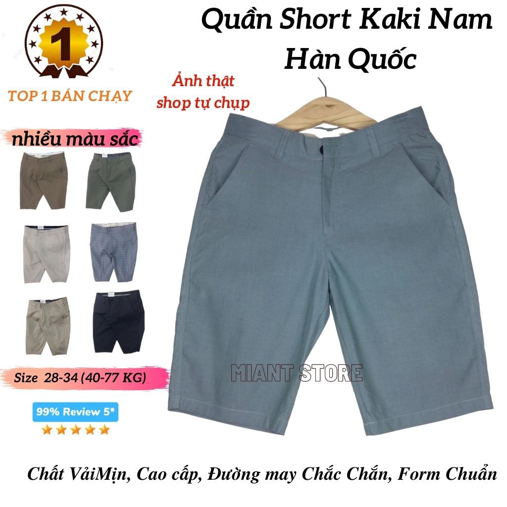 Quần Short Nam kaki Hàn Quốc ❤️FREESHIP❤️ Vải kaki lenin co giãn nhẹ, phong cách, cá tính, mềm mịn, thoải mái vận động