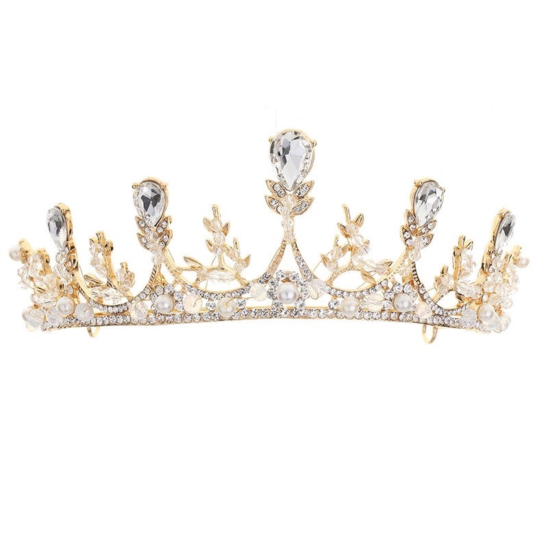 Vương miện cài đầu dạng nhánh xỏ hạt nhiều công dụng cho sự kiện